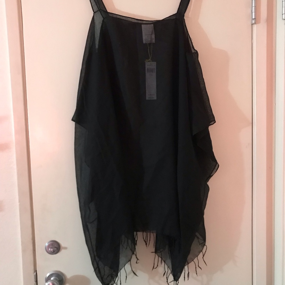 NWT open shoulder sheer top/cover up